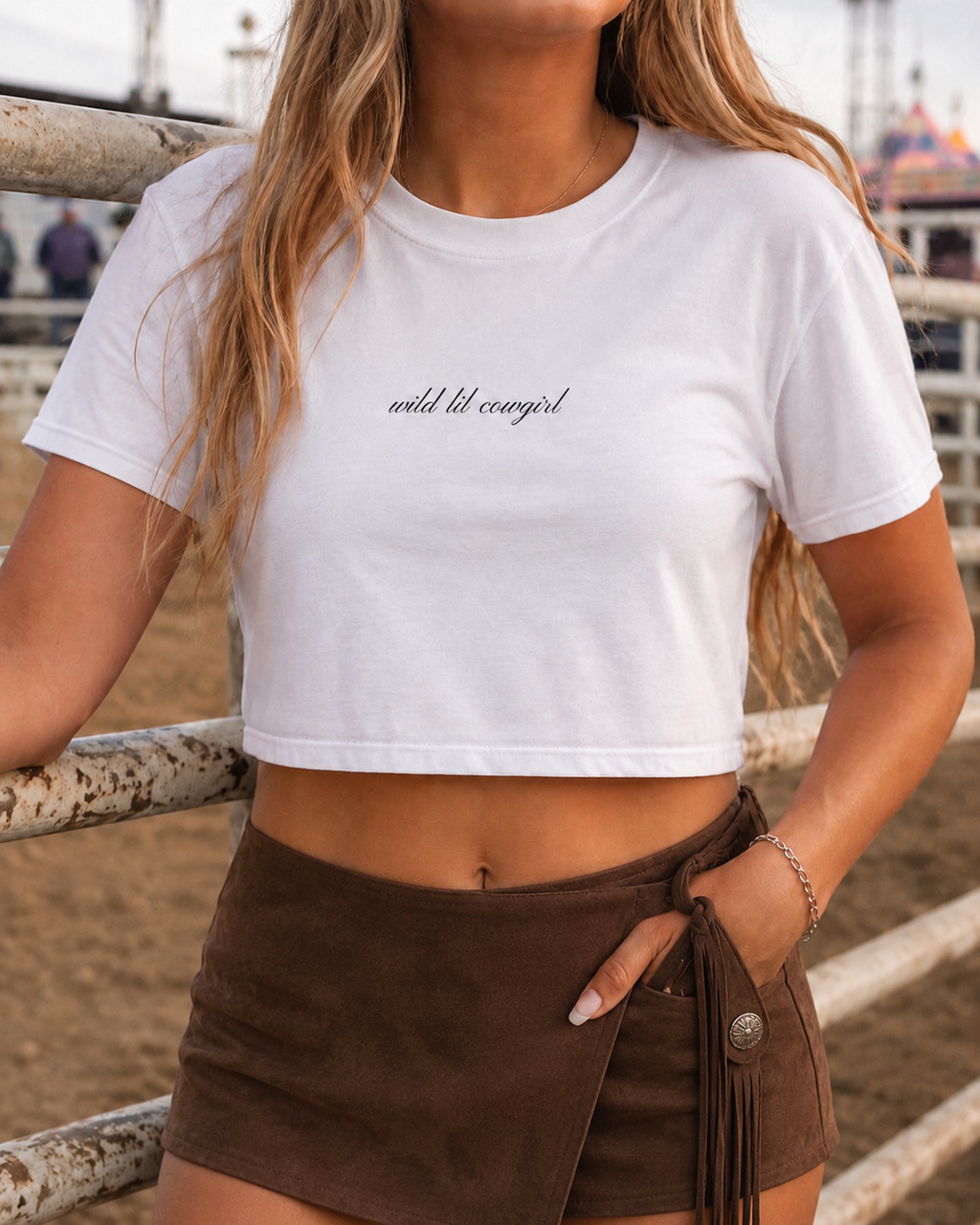 wild lil cowgirl crop top