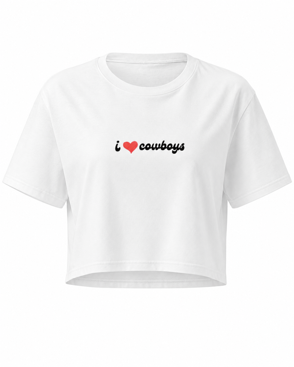 i ❤️ cowboys crop top
