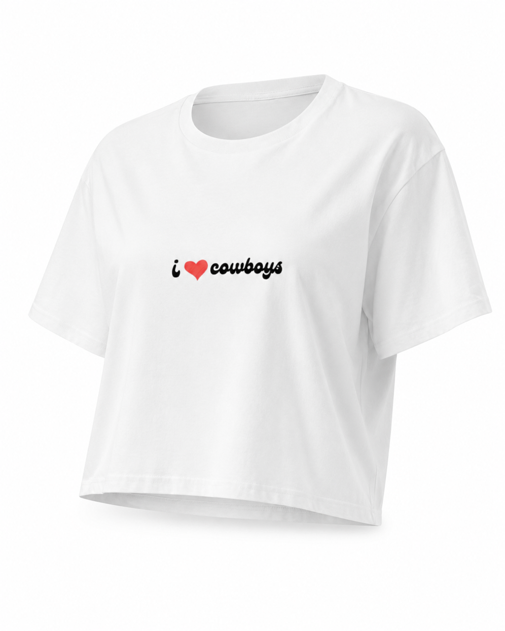 i ❤️ cowboys crop top