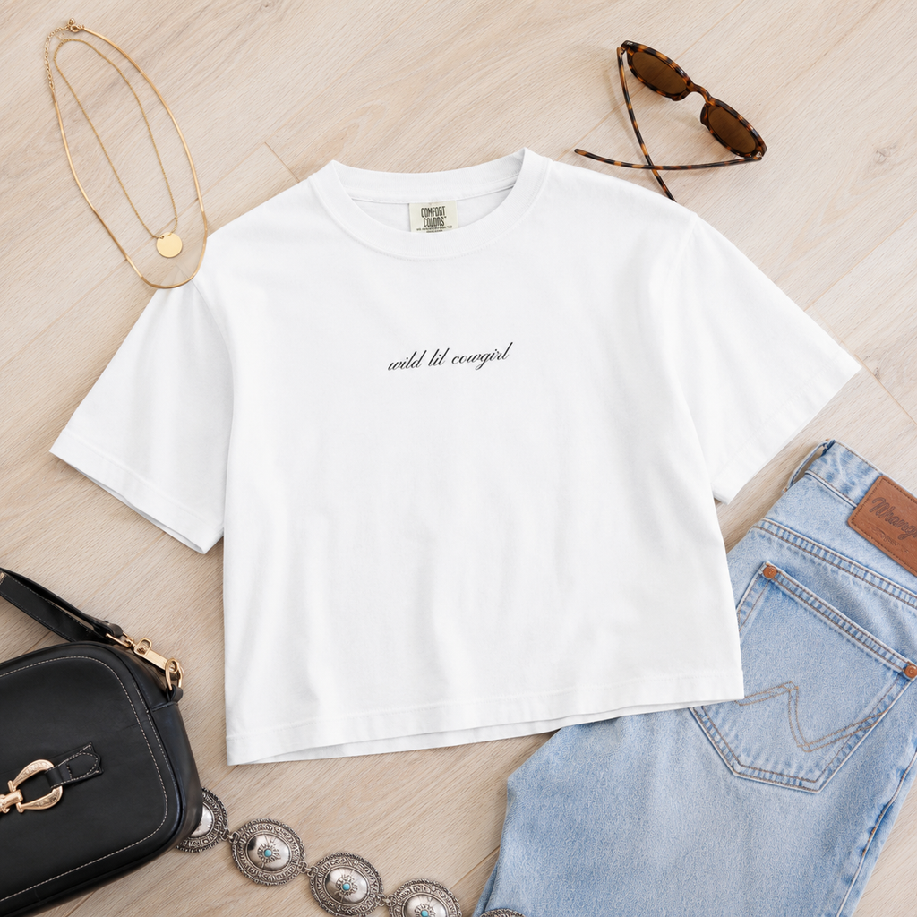 wild lil cowgirl heavyweight boxy tee