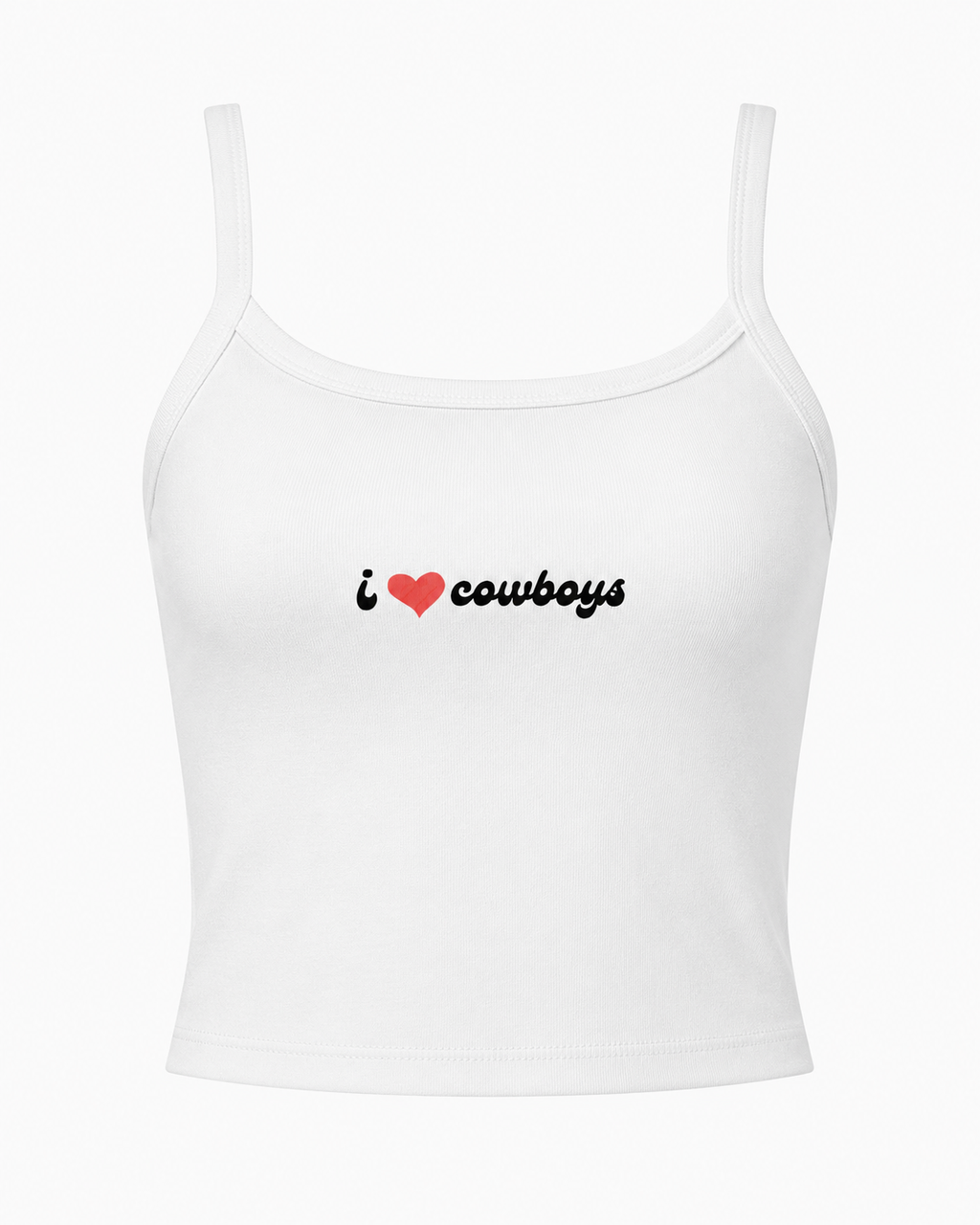 i ❤️ cowboys rib tank top