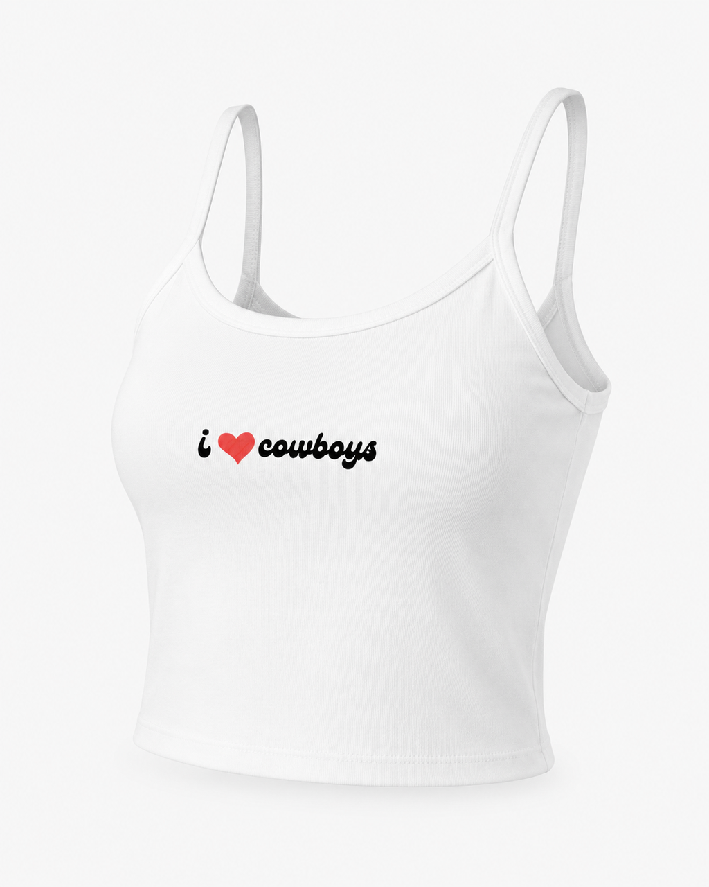 i ❤️ cowboys rib tank top