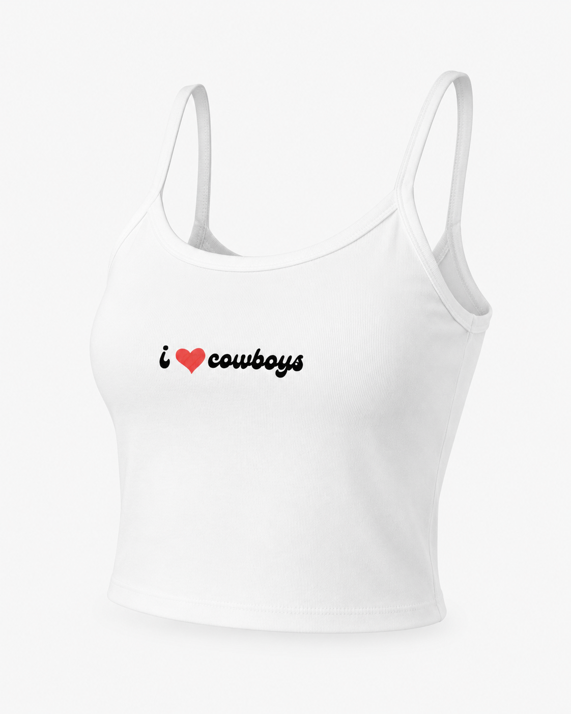 i ❤️ cowboys rib tank top