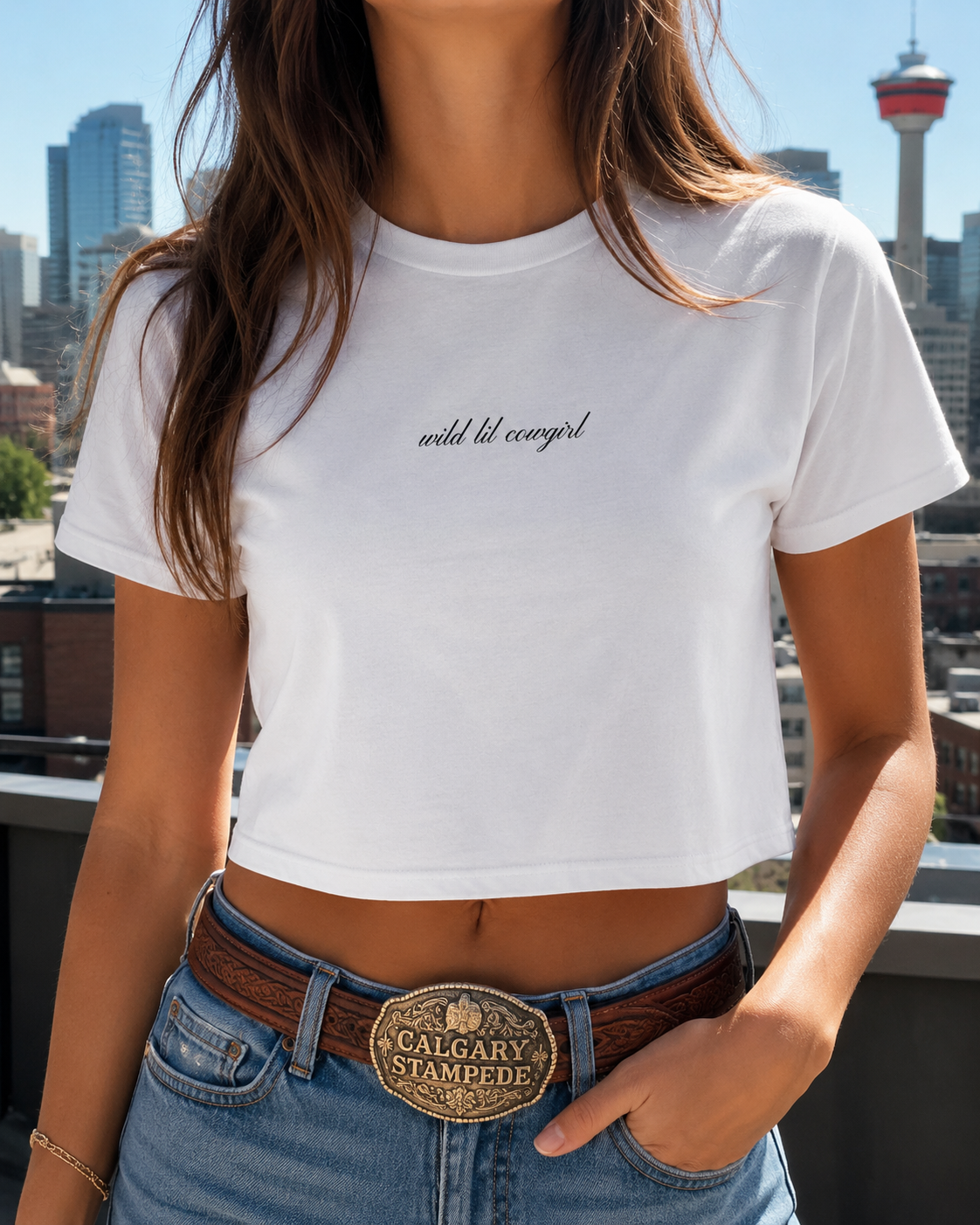 wild lil cowgirl crop top