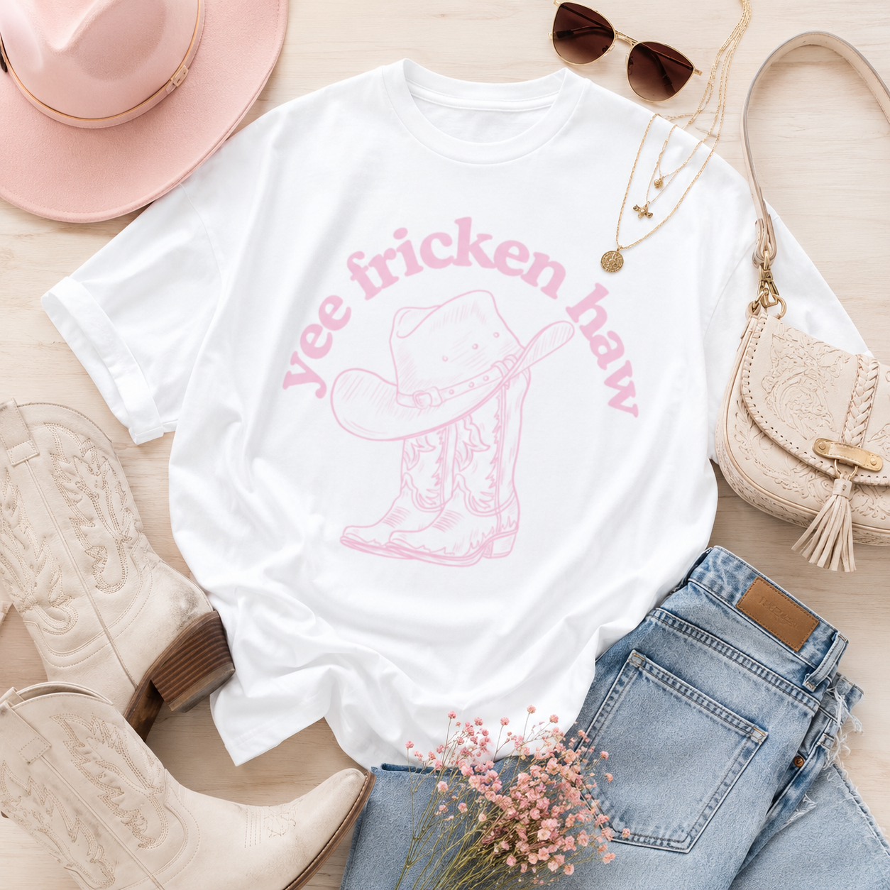 yee fricken haw oversized t-shirt